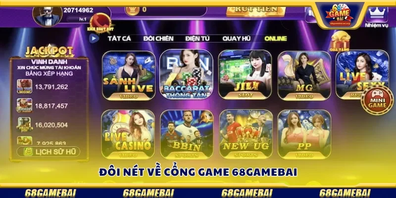 Đôi nét về cổng game 68gamebai
